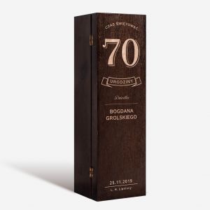 Skrzynka na whisky PREZENT NA 70 URODZINY
