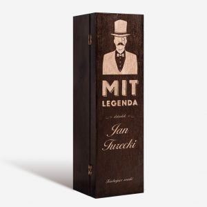Skrzynka na whisky z grawerem LEGENDA prezent z okazji Dnia Dziadka