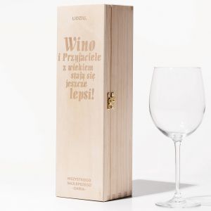 Skrzynka na wino urodzinowe IM STARSZY TYM LEPSZY
