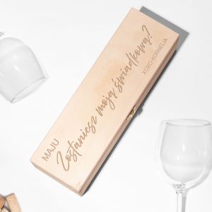 Personalizowana skrzynka na wino PYTANIE O WIADKOWANIE