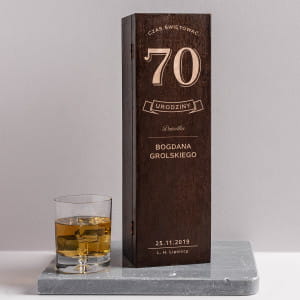 Skrzynka na whisky PREZENT NA 70 URODZINY