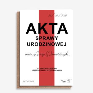 �mieszna kartka dla adwokata AKTA na urodziny upominek na urodziny kartka na urodziny