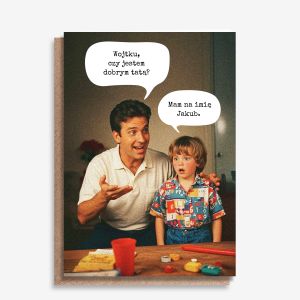 �mieszna kartka dla taty RETRO kartka na dzie� taty upominek na dzie� ojca personalizowana kartka