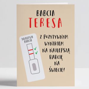 mieszna KARTKA IMIENINOWA DLA BABCI