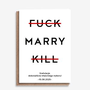 �mieszna kartka z okazji �lubu W�A�CIWY WYB�R kartka na �lub kartka �lubna upominek na �lub upominek �lubny