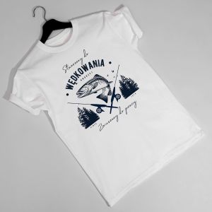 Śmieszna koszulka dla wędkarza STWORZONY DO WĘDKOWANIA - XL