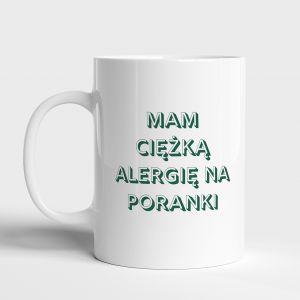 mieszny kubek do pracy ALERGIA NA PORANKI prezent dla pracownika kubek dla pracownika gadet dla pracownika