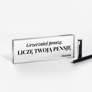 �mieszny prezent dla ksi�gowej GRZECZNIEJ PROSZ� prezent biurowy gad�et dla ksi�gowej