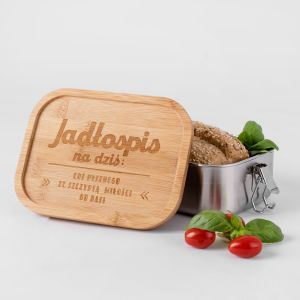 Personalizowany lunchbox JADOSPIS prezent dla ukochanej osoby