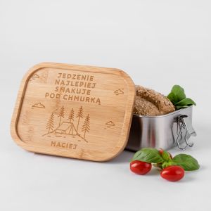 Grawerowany pojemnik na kanapki PREZENT DLA BIWAKOWICZA