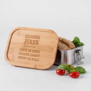 niadaniwka z grawerem SERCE ZE ZOTA praktyczny prezent dla dziadka