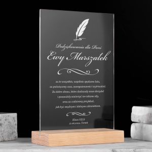 Statuetka dla wychowawcy PODZIKOWANIE NA ZAKOCZENIE SZKOY