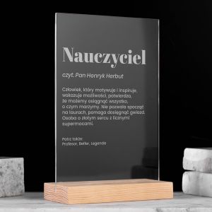 Grawerowana statuetka dla nauczyciela DEFINICJA Prezent z okazji Dnia Nauczyciela