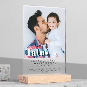 Statuetka na Dzie� Taty ze zdj�ciem PREZENT OD DZIECKA