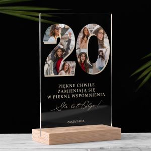 Statuetka ze zdj�ciami PREZENT NA 20 URODZINY prezent dla 20 latki