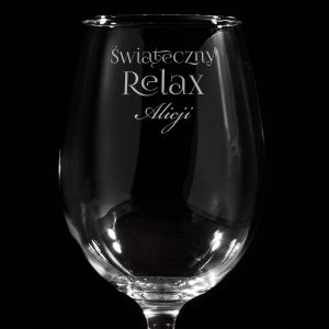 witeczny kieliszek do wina RELAX