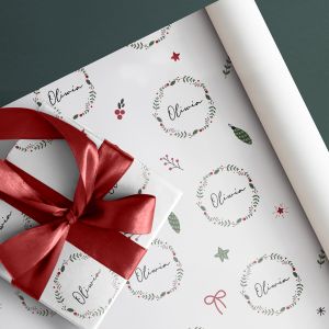 Papier na prezenty świąteczne Z IMIENIEM