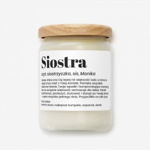 �wieca personalizowana DEFINICJA prezent dla siostry �wieca na prezent prezent dla siostry na urodziny