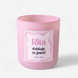 Personalizowana wieca dla przyjaciki DZIKUJ, E JESTE prezent dla przyjaciki wieca zapachowa