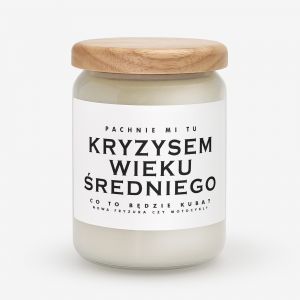 wieca KRYZYS WIEKU REDNIEGO mieszny prezent dla faceta wieca personalizowana, prezent dla mczyzny