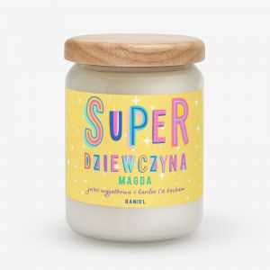 wieca na prezent dla niej SUPER DZIEWCZYNA
