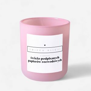 wieca o zapachu papierw rozwodowych PREZENT Z OKAZJI ROZWODU