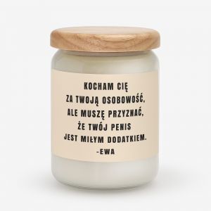 wieca personalizowana MIESZNY PREZENT NA WALENTYNKI DLA FACETA