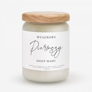 wieca PREZENT NA PIERWSZY DZIE MAMY wieca zapachowa prezent dla mamy personalizowana wieca