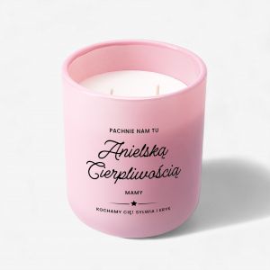 wieczka rana ANIELSKA CIERPLIWO prezent dla mamy na urodziny na Dzie Matki wieca zapachowa