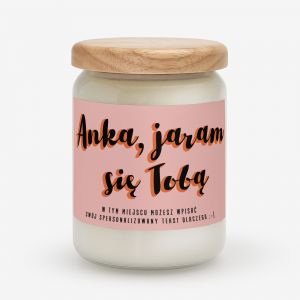 wieca personalizowana  JARAM SI TOB