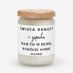 wieca zapachowa RADCIE SOBIE SAMI prezent na odejcie z pracy