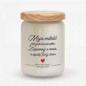 �wieca zapachowa SPAL� CI DOM prezent walentynkowy prezent na walentynki dla niej �wieca personalizowana