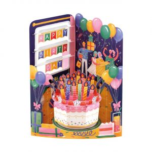 Kartka urodzinowa Z TORTEM 3d