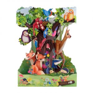 Oryginalna kartka 3d Forest Animals kartka 3d urodziny kartki z �yczeniami na urodziny  kartka urodzinowa dla dzieci