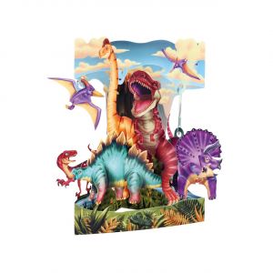 Kartka urodzinowa DINOZAURY otwierana kartka 3D