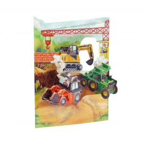 Kartka urodzinowa dla ch�opca 3D BUDOWA