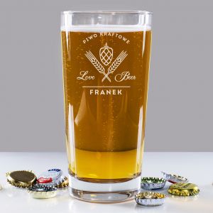 Szklanka do piwa z grawerem KRAFTOWE prezent dla piwosza