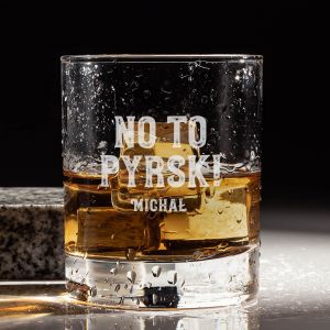 Szklanka do whiskey z grawerem PREZENT NA DZIE� G�RNIKA prezent dla g�rnika prezent na barb�rk�