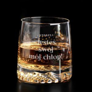 Grawerowana szklanka do whisky dla chopaka JESTE MJ CHOP