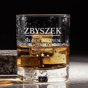Szklanka do whisky MODY DUCHEM prezent na urodziny dla faceta prezent dla faceta na urodziny