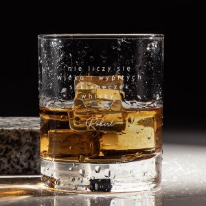 Grawerowana szklaneczka do whisky URODZINOWY PREZENT DLA MĘŻCZYZNY