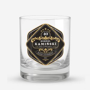 Szklanka do whisky na urodziny DLA MʯCZYZNY prezent na urodziny dla m�czyzny szklanka z grawerem do whisky