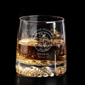 Szklanka do whiskey TAK GASZĘ PRAGNIENIE prezent dla strażaka