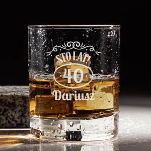 Szklanka do whisky NA 40 URODZINY