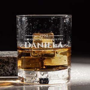 Personalizowana szklanka do whisky URODZINOWY PREZENT DLA FACETA