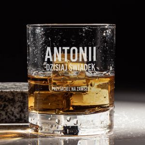 Szklanka do whisky PRZYJACIEL NA ZAWSZE podzikowanie dla wiadka prezent dla wiadka