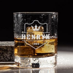 Szklanka do whisky z grawerem PREZENT URODZINOWY