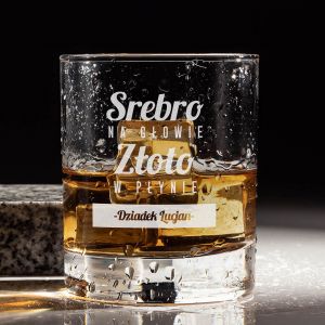 Szklanka do whisky ZOTO W PYNIE prezent dla dziadka