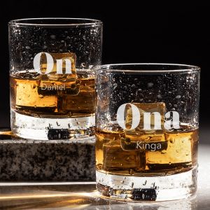Szklanki z grawerem ONA i ON prezent na 40 urodziny dla pary