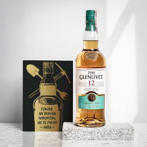 Alkohol dla górnika + personalizowana kartka GYBURSTAG